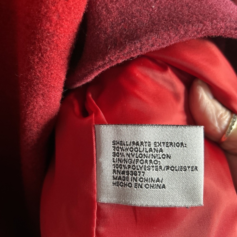 Worthington Wool Dress Coat Ladies Women S Red Ombre NWT Retail $250.00 c2655 - Picture 7 of 9